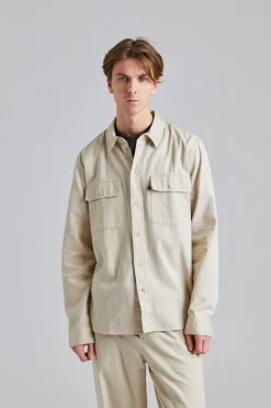 WWAxl Herringbone Shirt Sand Grey