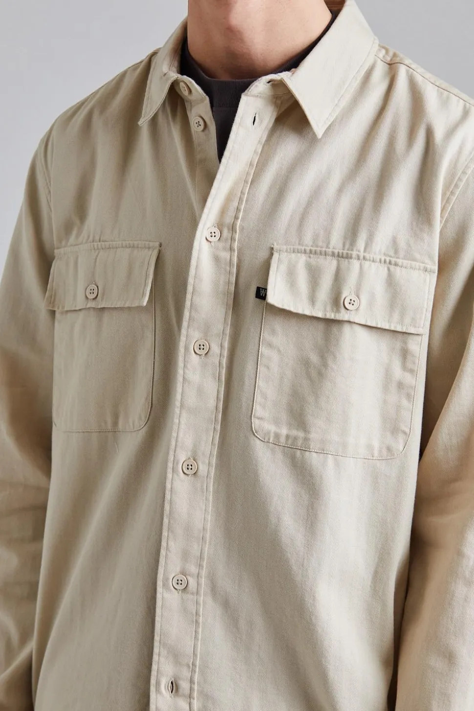 WWAxl Herringbone Shirt Sand Grey