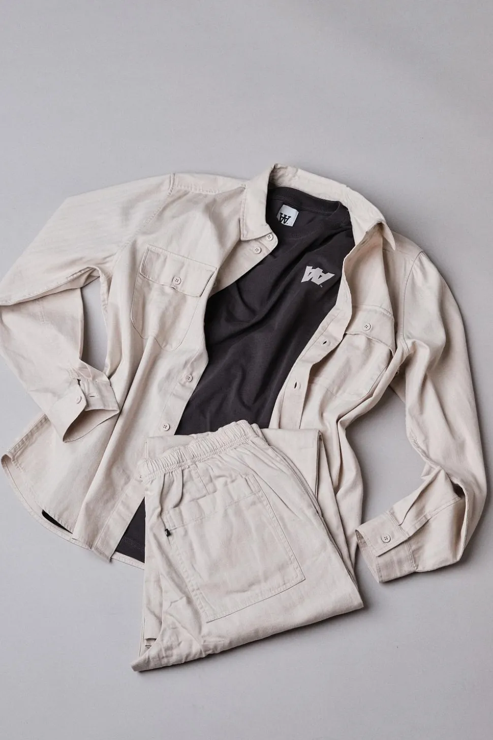 WWAxl Herringbone Shirt Sand Grey