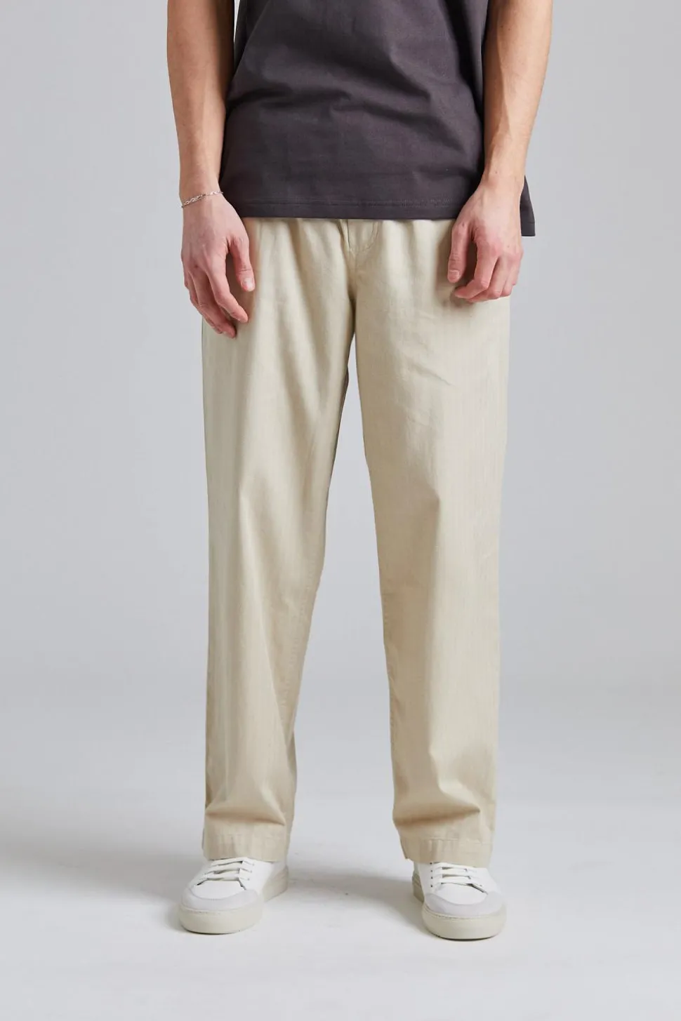 WWLax Herringbone Trousers Sand Grey