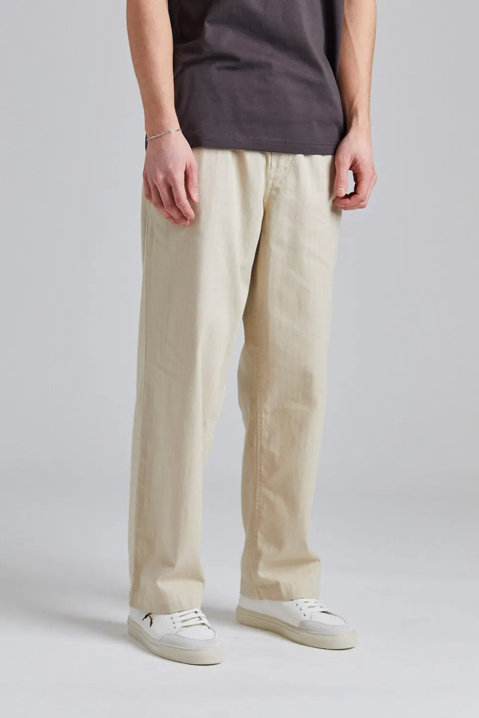 WWLax Herringbone Trousers Sand Grey