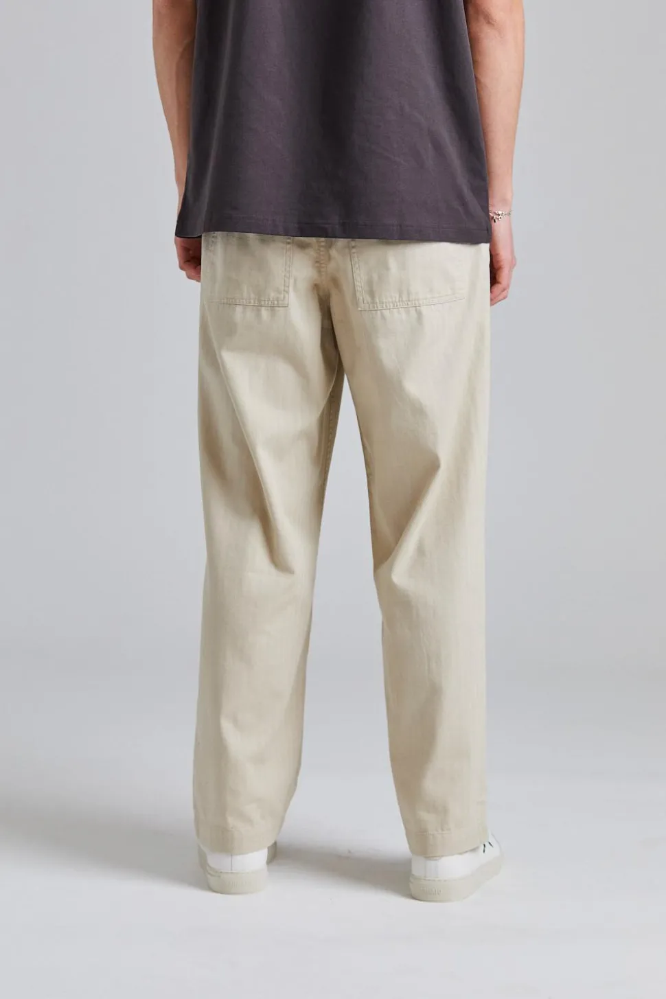 WWLax Herringbone Trousers Sand Grey